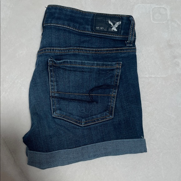 American Eagle Outfitters Pants - American Eagle Outfitters Indigo Blue Cuffed Denim Shorts